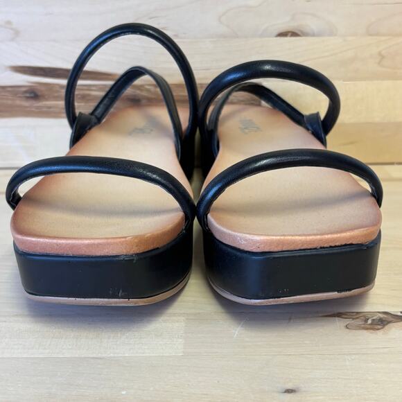 ROUGE Black Platform Sandals Women’s 8M - Picture 2 of 8